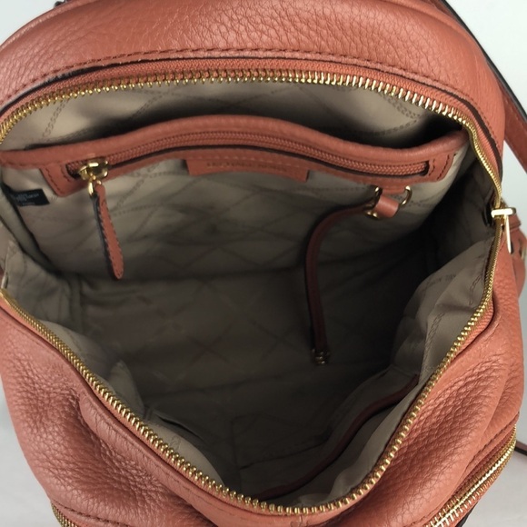 Michael Kors Rhea Medium Leather Designer Chic Fashionable Backpack MK - Picture 14 of 16